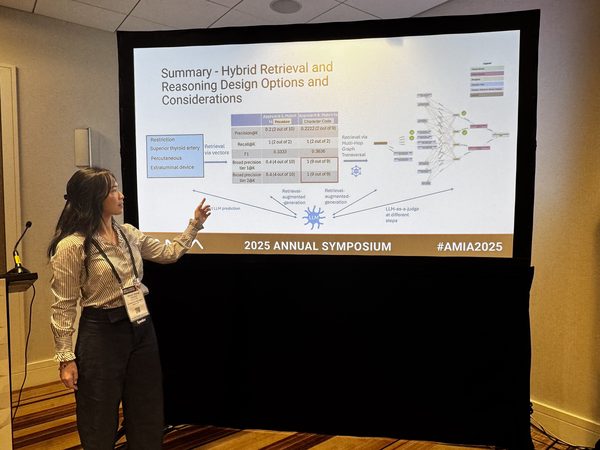 Olivia Milgrom presenting at AMIA 2025 Annual Symposium