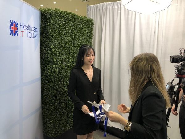 Olivia Milgrom behind the scenes at HIMSS24 Healthcare IT Today interview